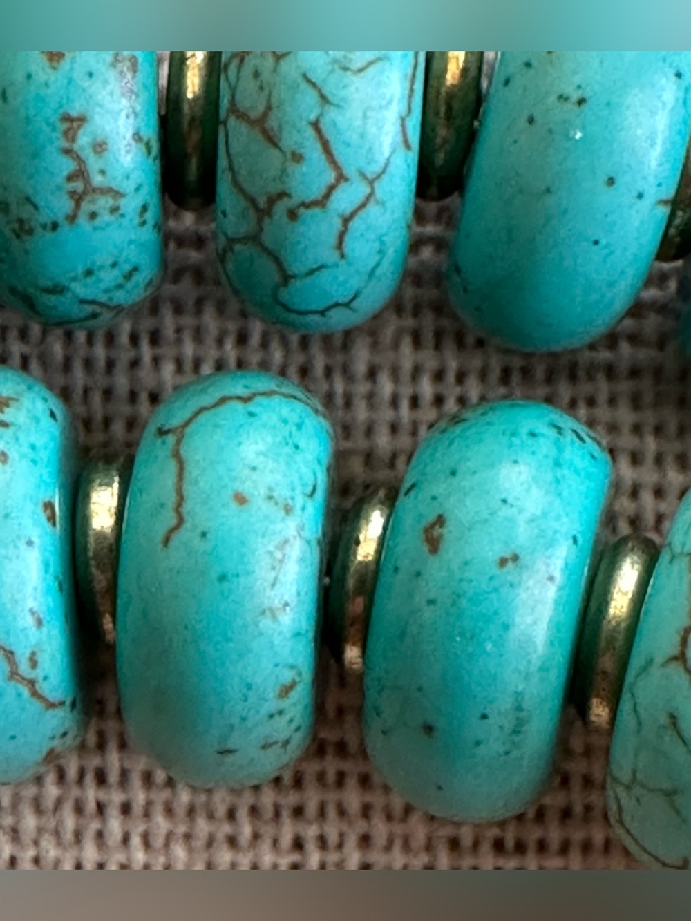 32 inch long Turquoise and Bodhi Root bead necklace NWOT - Picture 7 of 12